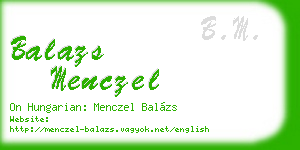 balazs menczel business card